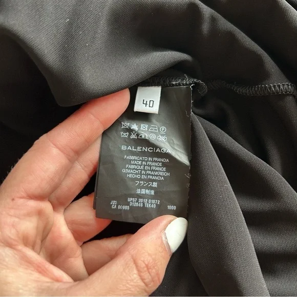 Balenciaga 2012 Pleated, High Waisted, Midi, Elegant Black Women's Skirt - Picture 10 of 15